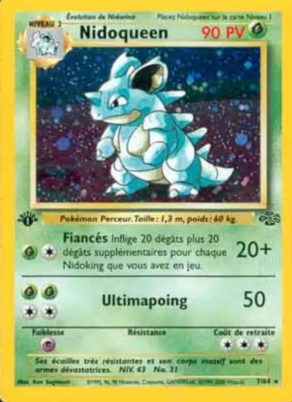 Scan HD carte Pokémon Nidoqueen 7/64 — Jungle