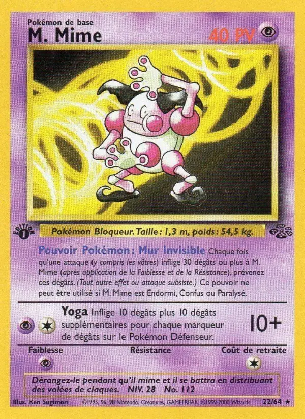 Scan HD carte Pokémon M. Mime 22/64 — Jungle