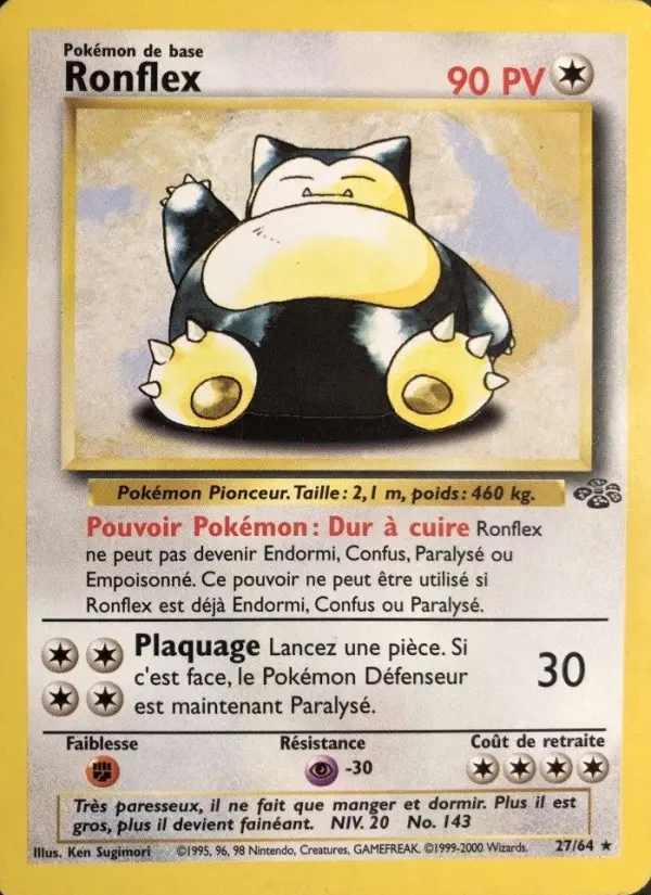 Scan HD carte Pokémon Ronflex 27/64 — Jungle