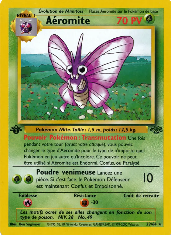 Scan HD carte Pokémon Aéromite 29/64 — Jungle