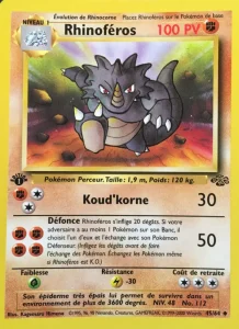 Carte Pokemon Rhinoféros 45/64 Jungle