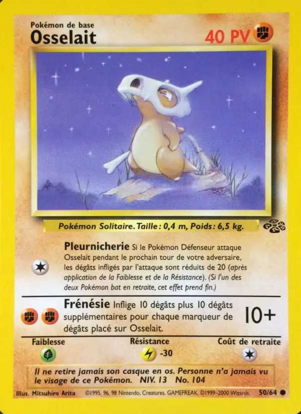 Scan HD carte Pokémon Osselait 50/64 — Jungle