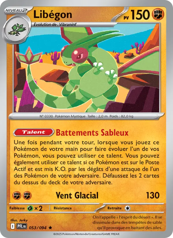 Scan HD carte Pokémon Libégon 053/94 — Flammes Fantasmagoriques