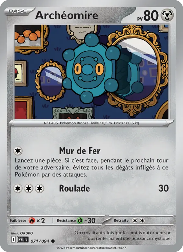 Scan HD carte Pokémon Archéomire 071/94 — Flammes Fantasmagoriques