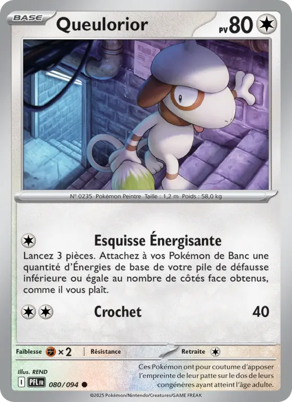 Scan HD carte Pokémon Queulorior 080/94 — Flammes Fantasmagoriques