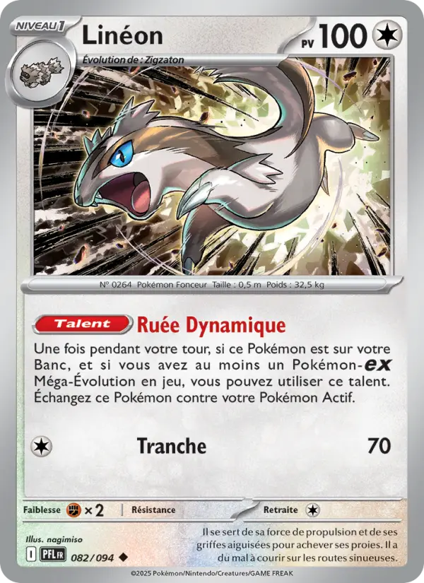 Scan HD carte Pokémon Linéon 082/94 — Flammes Fantasmagoriques