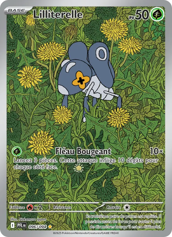 Scan HD carte Pokémon Lilliterelle 096/94 — Flammes Fantasmagoriques