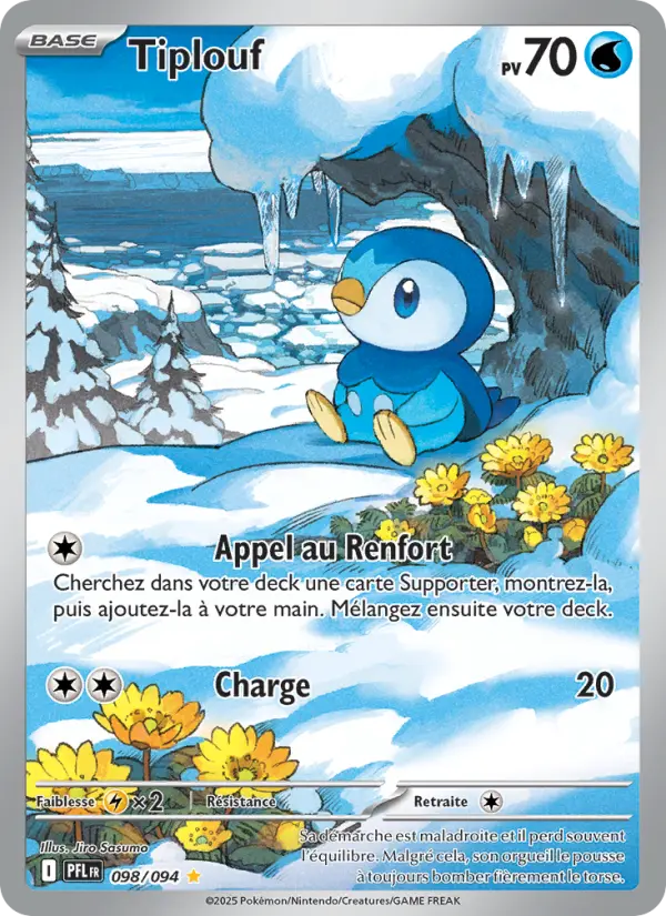 Scan HD carte Pokémon Tiplouf 098/94 — Flammes Fantasmagoriques