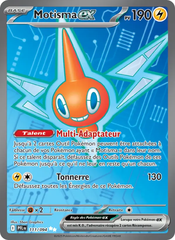 Scan HD carte Pokémon Motisma-ex 111/94 — Flammes Fantasmagoriques