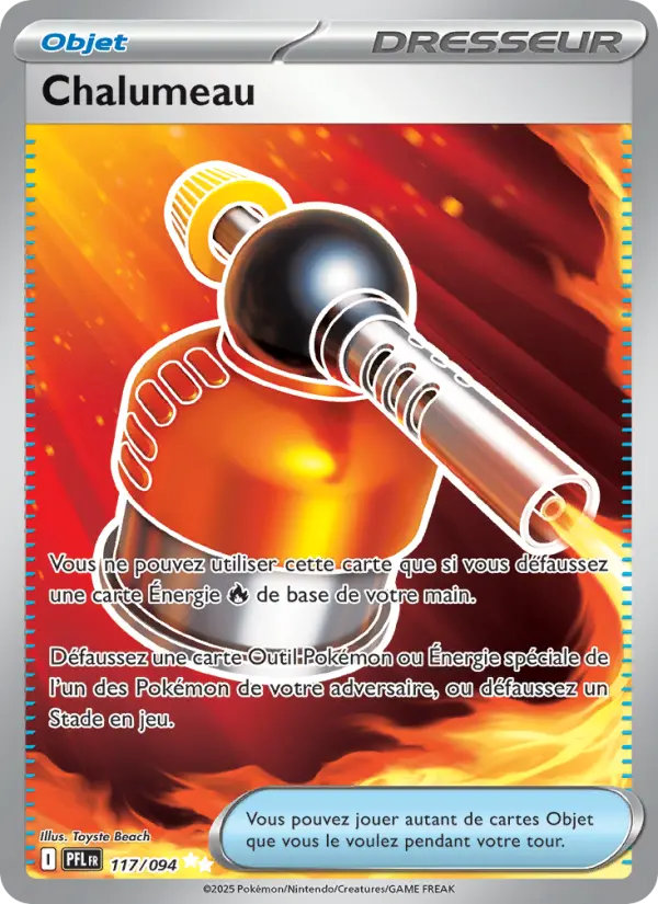 Scan HD carte Pokémon Chalumeau 117/94 — Flammes Fantasmagoriques