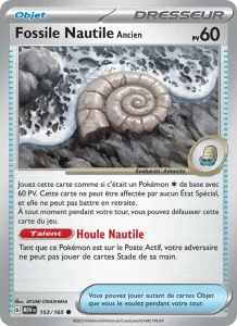 Carte Pokemon Fossile Nautile Ancien 153/165 151