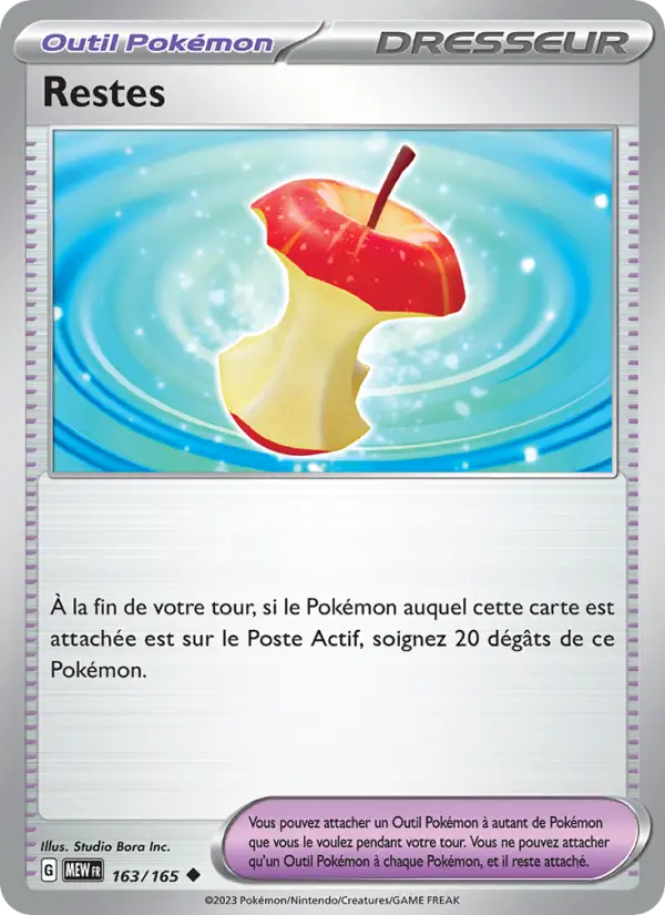 Scan HD carte Pokémon Restes 163/165 — 151