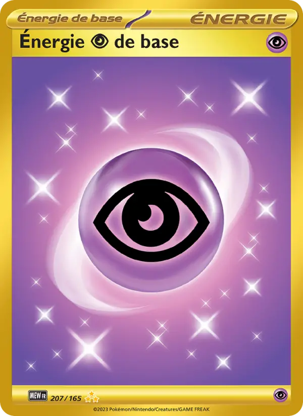 Scan HD carte Pokémon Énergie Psychic de base 207/165 — 151