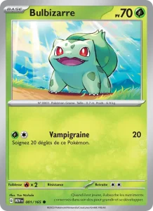 Carte Pokémon Bulbizarre 001/165