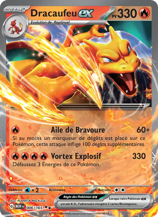 Scan HD carte Pokémon Dracaufeu-ex 006/165 — 151