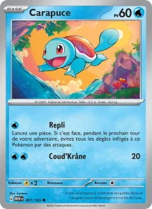 Carte Pokémon Carapuce 007/165