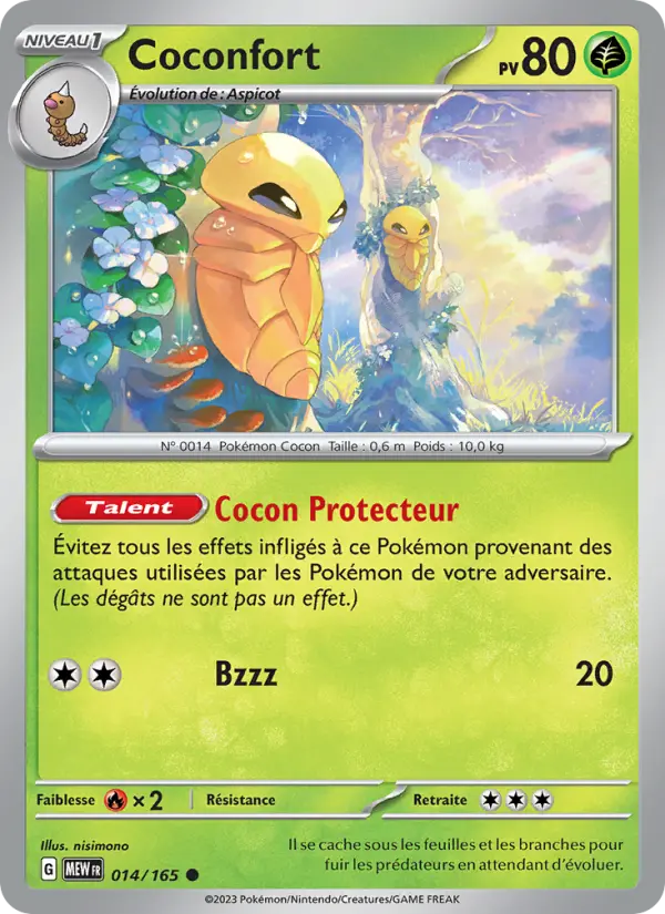 Scan HD carte Pokémon Coconfort 014/165 — 151