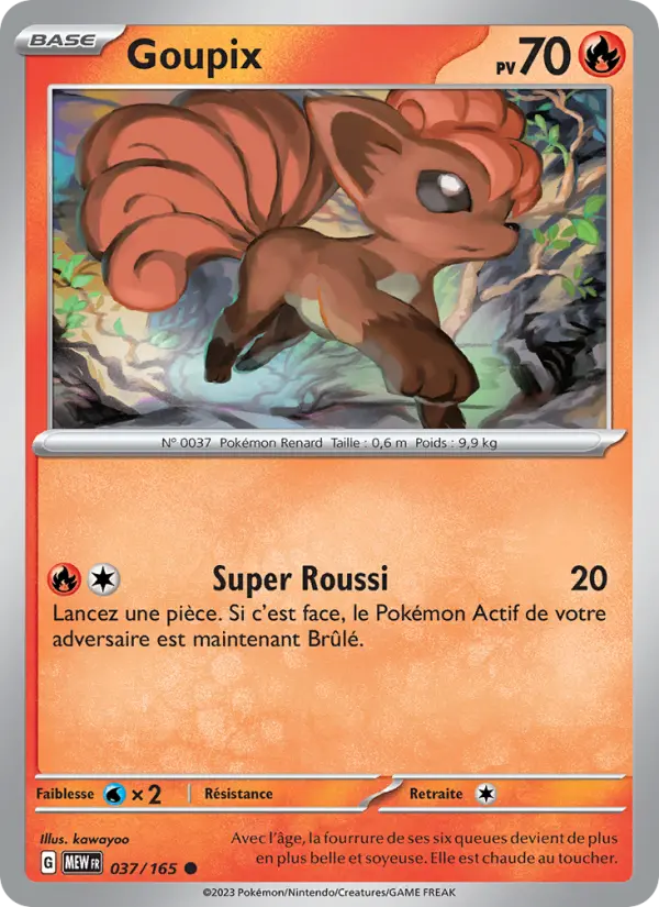 Scan HD carte Pokémon Goupix 037/165 — 151