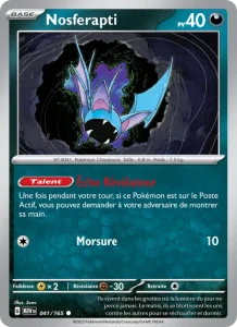 Carte Pokemon Nosferapti 041/165 151