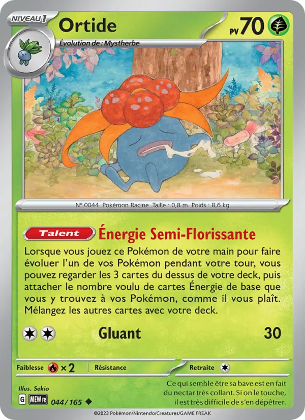 Scan HD carte Pokémon Ortide 044/165 — 151