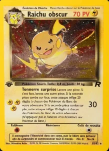 Carte Pokémon Raichu obscur 83 Team Rocket