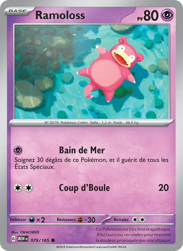 Scan HD carte Pokémon Ramoloss 079/165 — 151
