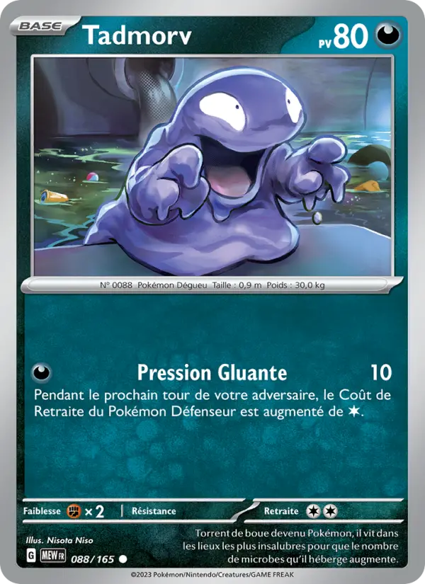 Scan HD carte Pokémon Tadmorv 088/165 — 151