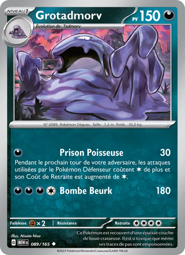 Scan HD carte Pokémon Grotadmorv 089/165 — 151