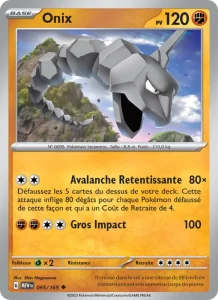 Carte Pokemon Onix 095/165 151