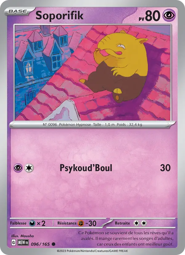 Scan HD carte Pokémon Soporifik 096/165 — 151