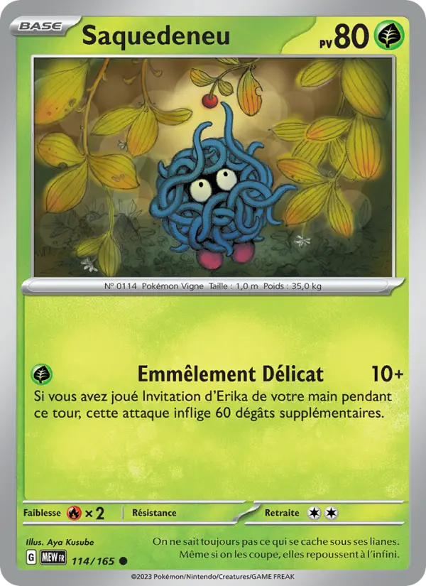Scan HD carte Pokémon Saquedeneu 114/165 — 151