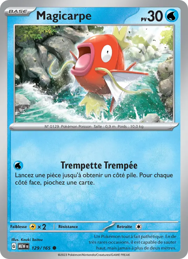 Scan HD carte Pokémon Magicarpe 129/165 — 151