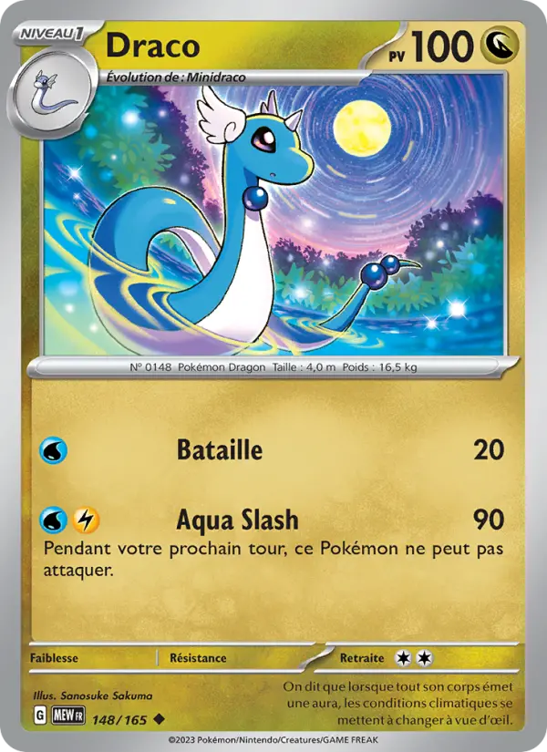 Scan HD carte Pokémon Draco 148/165 — 151