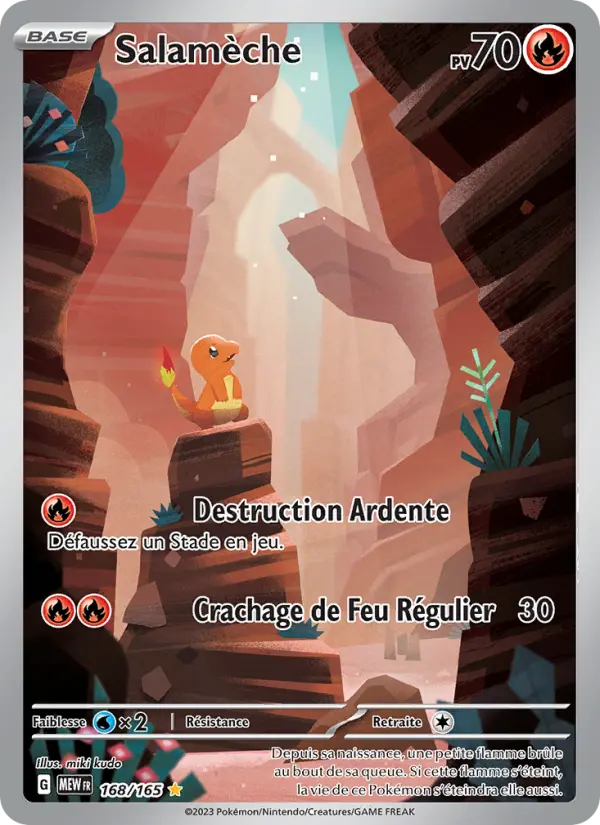 Scan HD carte Pokémon Salamèche 168/165 — 151