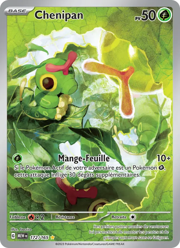 Scan HD carte Pokémon Chenipan 172/165 — 151