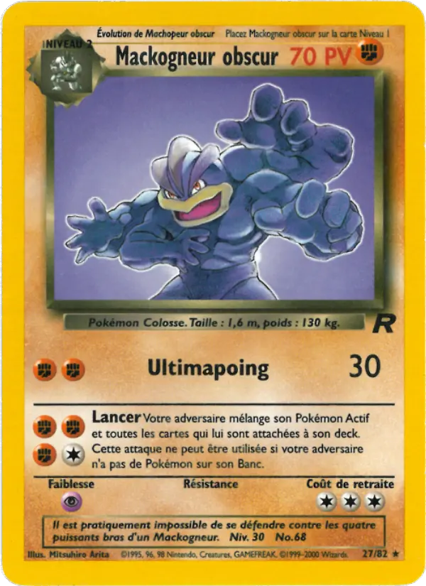Scan HD carte Pokémon Mackogneur obscur 27/82 — Team Rocket
