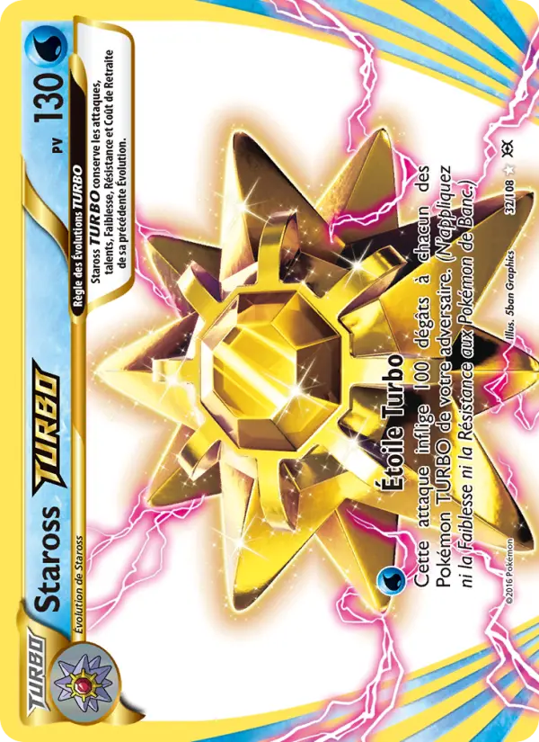 Scan HD carte Pokémon Staross TURBO 32/108 — Évolutions