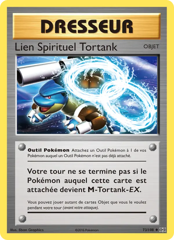Scan HD carte Pokémon Lien Spirituel Tortank 73/108 — Évolutions