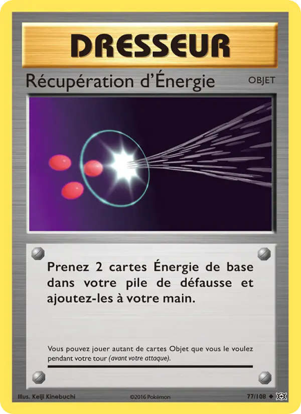 Scan HD carte Pokémon Récupération d'Énergie 77/108 — Évolutions