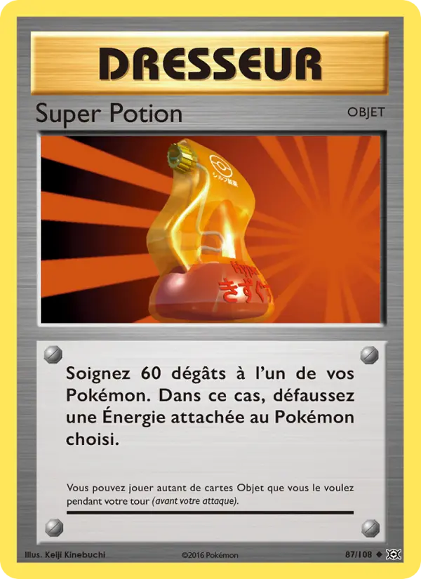 Scan HD carte Pokémon Super Potion 87/108 — Évolutions