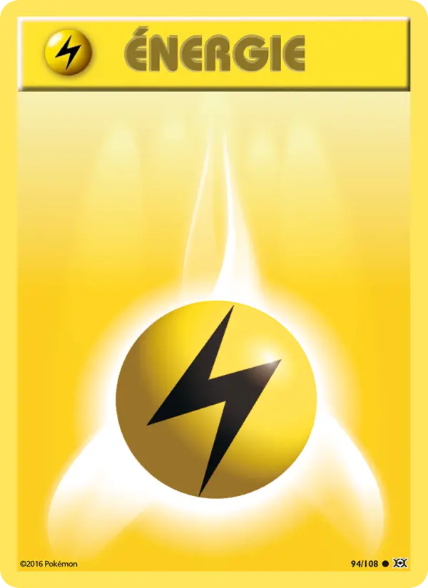 Scan HD carte Pokémon Énergie Electrik 94/108 — Évolutions