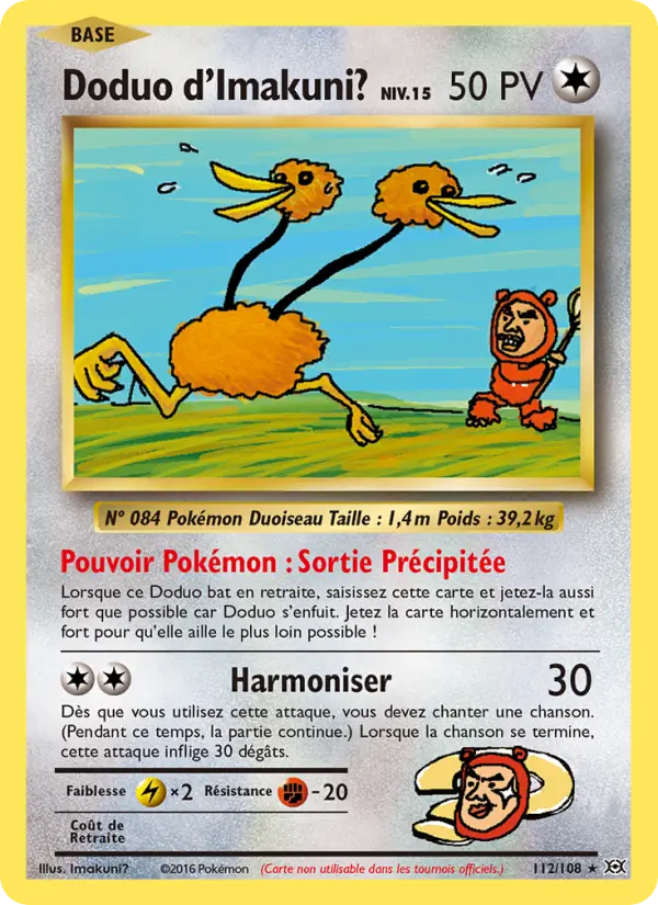 Scan HD carte Pokémon Doduo d'Imakuni? 112/108 — Évolutions