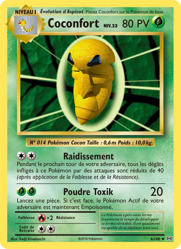 Scan HD carte Pokémon Coconfort 6/108 — Évolutions