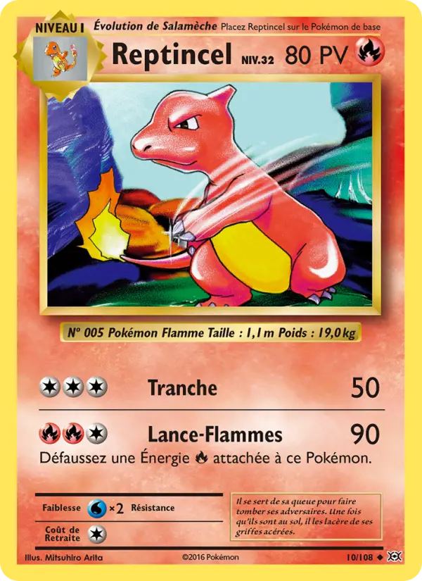Scan HD carte Pokémon Reptincel 10/108 — Évolutions