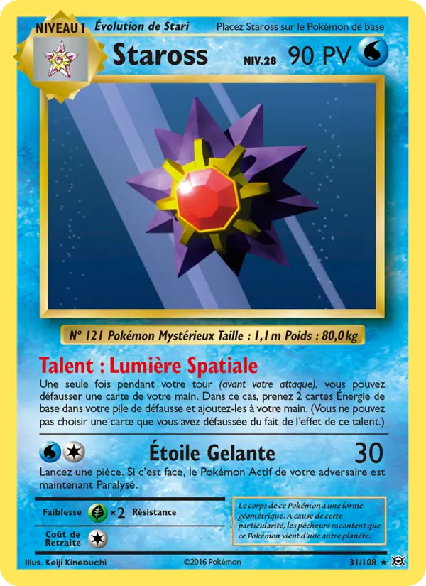 Scan HD carte Pokémon Staross 31/108 — Évolutions