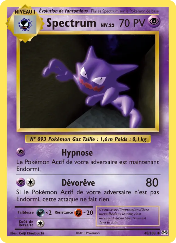 Scan HD carte Pokémon Spectrum 48/108 — Évolutions