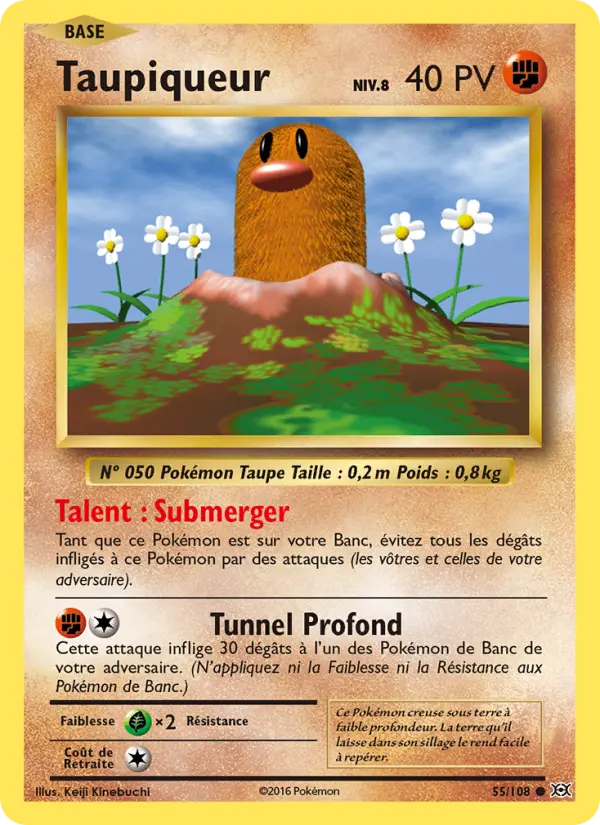 Scan HD carte Pokémon Taupiqueur 55/108 — Évolutions