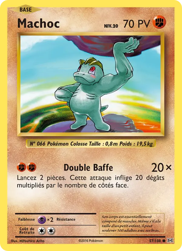 Scan HD carte Pokémon Machoc 57/108 — Évolutions