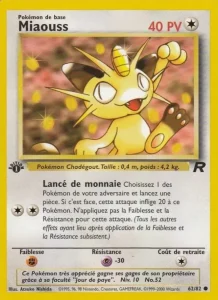 Carte Pokemon Miaouss 62/82 Team Rocket