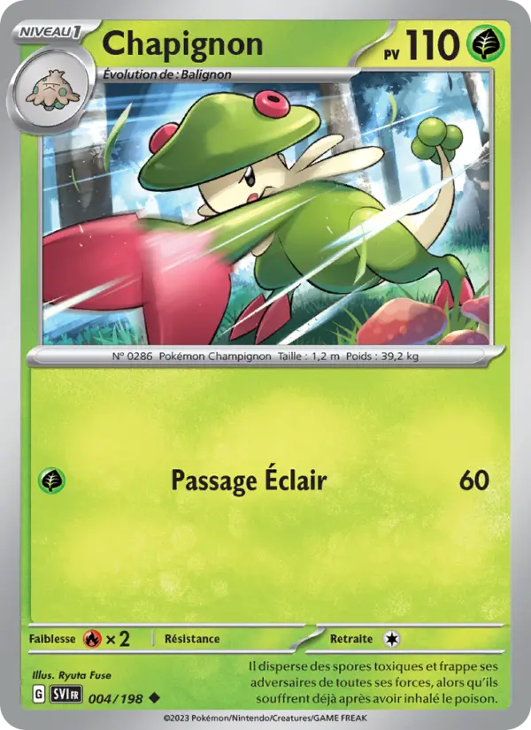 Scan HD carte Pokémon Chapignon 004/198 — Écarlate et Violet